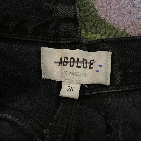 Agolde Criss Cross Straight Jeans Feverish Distressed 26 28 NEW - Picture 5 of 6